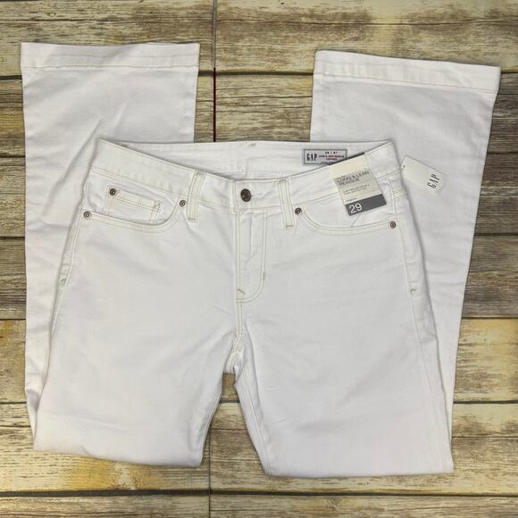 NWT Gap White Long & Lean Reissue Lowrise Bootcut Womens Sz 8 Short - Picture 2 of 8